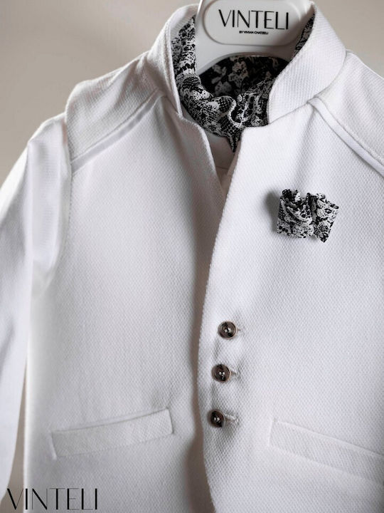 Vinteli Vinteli Baptism Suit with Vest for Boys Gray