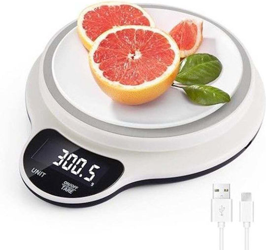 Andowl Ψηφιακή Ζυγαριά Κουζίνας έως 3kg Λευκή