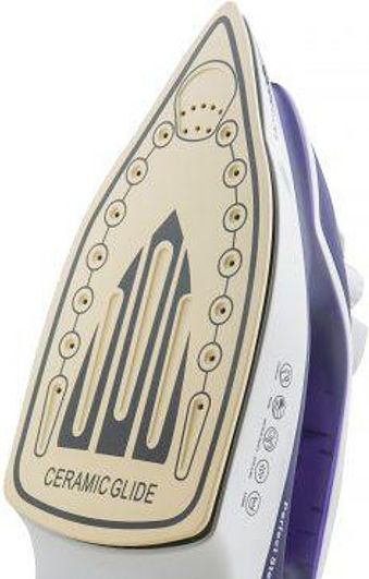Rohnson Fier de Călcat cu Aburi 2200W cu Talpă Ceramică și Debit Continu de Abur 20g/min