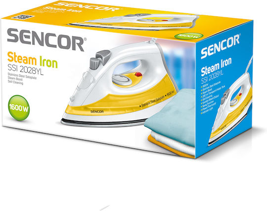 Sencor Σίδερο Ατμού 1600W με Ανοξείδωτη Πλάκα και Συνεχόμενη Παροχή Ατμού 20gr/min