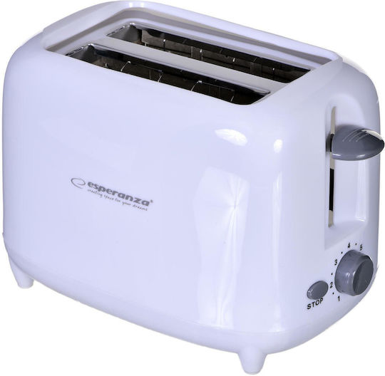 Esperanza Ciabatta Toaster 2 Slots 600W White