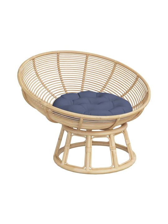 vidaXL Pernă Scaunului De Grădină Waterproof Rotund Albastru Marin 60x60cm