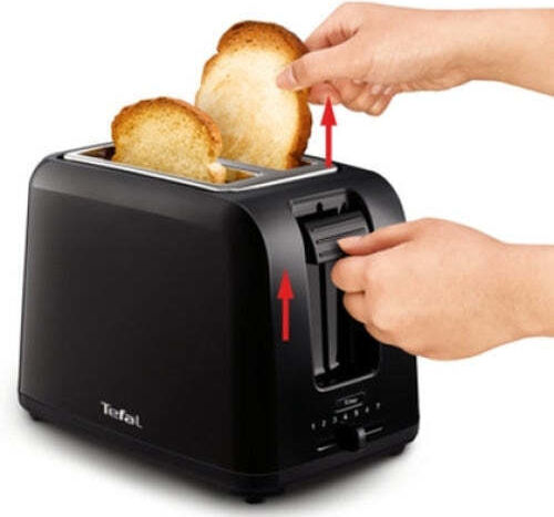 Tefal Vita Φρυγανιέρα 2 Θέσεων 800W Μαύρη