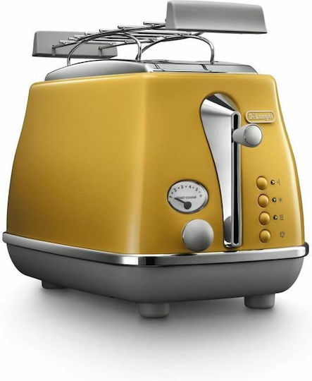 De'Longhi Icona Prăjitor de pâine 2 sloturi 900W Galben