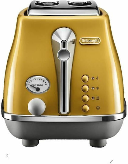 De'Longhi Icona Prăjitor de pâine 2 sloturi 900W Galben