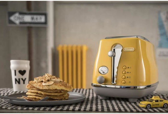 De'Longhi Icona Prăjitor de pâine 2 sloturi 900W Galben