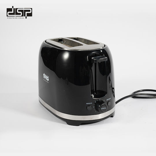 DSP KC2045 Тостер Двуместна 850W Черен