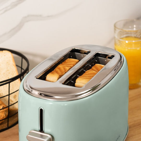 Cecotec Toast&Taste 1000 Retro Double Тостер Двуместна 980W Тюркоазен