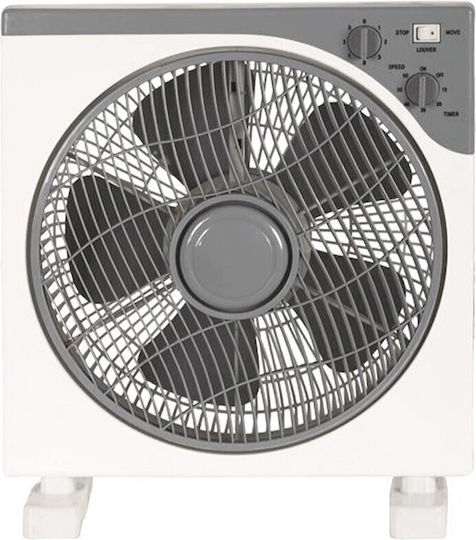 Eurolamp Box Fan 45W Διαμέτρου 30cm Λευκό