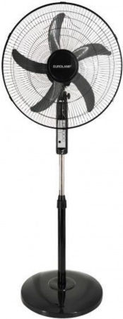 Eurolamp Pedestal Fan 60W 50cm Diameter With Remote Control Black