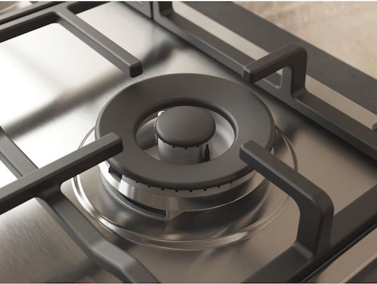 Whirlpool Gas Cooktop Autonomous Inox 56x51εκ. Silver