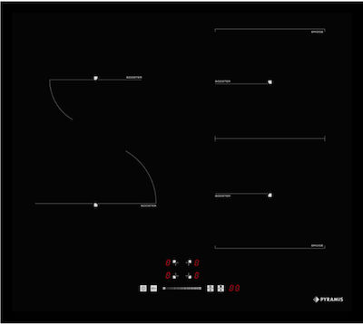 Pyramis Induction Cooktop Autonomous with Child Lock Function 59x52εκ.