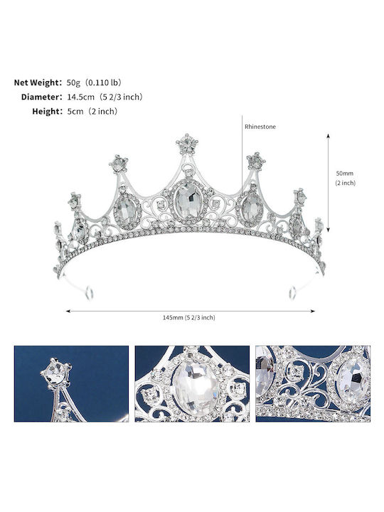 Tiara de păr J2853 – Argintiu