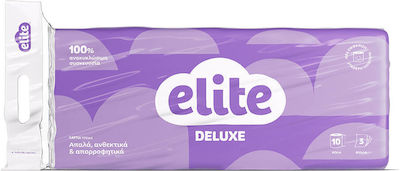 Elite Χαρτί Υγείας Deluxe 10 Ρολά 3 Φύλλων 90gr