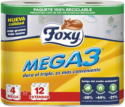 Foxy Тоалетна хартия Mega 4 Ролки 770гр