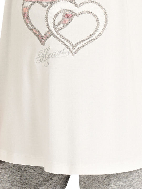 Feyza Pajamas with Maternity Robe & Nursing in Gray color FZA5080