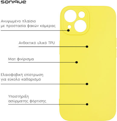 Sonique Back Cover Silicone / Fabric Yellow (Redmi Note 13 Pro+)