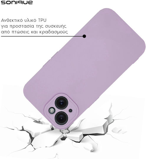 Sonique Back Cover Σιλικόνης / Υφασμάτινο Μωβ (Redmi Note 13 Pro+)