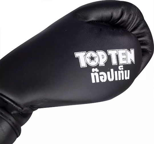 Top Ten Ajarn Γάντια Πυγμαχίας από Συνθετικό Δέρμα για Αγώνα Μαύρα