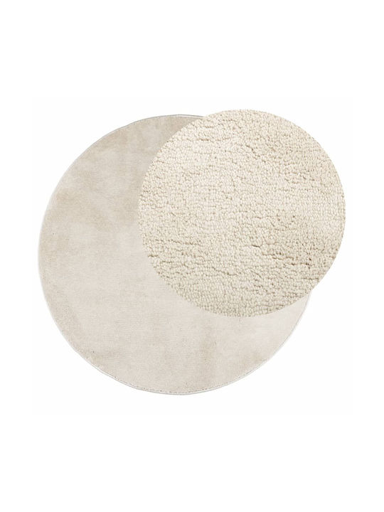 vidaXL Oviedo Rug Round Beige