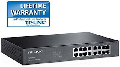 TP-LINK TL-SG1016D v1 Unverwaltet L2 Power over Ethernet Switch mit 16 Ports Ethernet