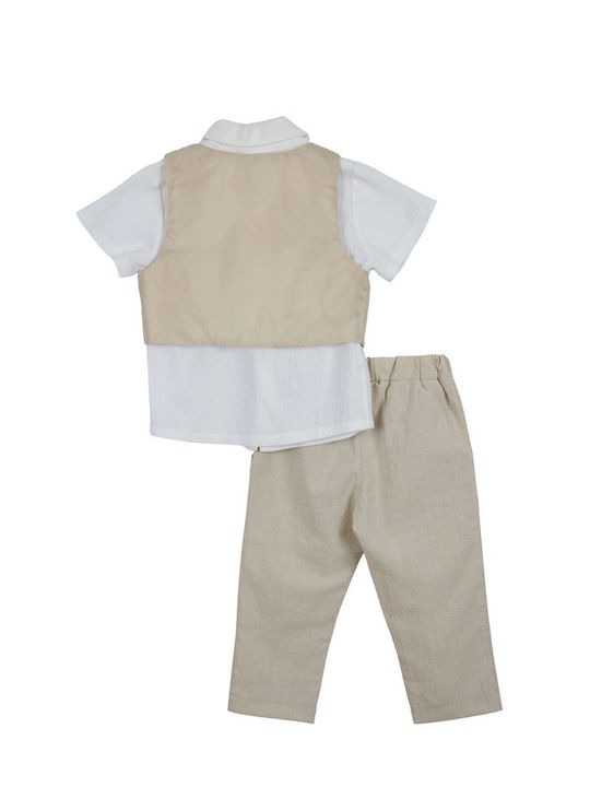 Babylon Kids Set with Pants Summer 2pcs beige