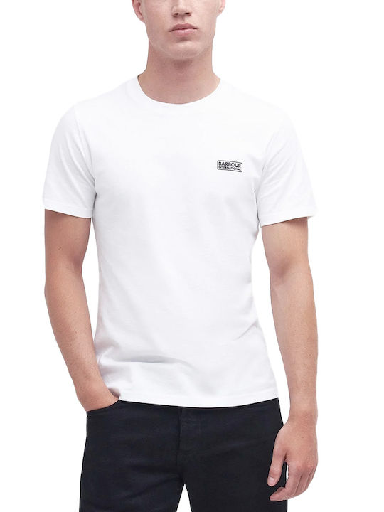 Barbour T-shirt Bărbătesc cu Mânecă Scurtă White