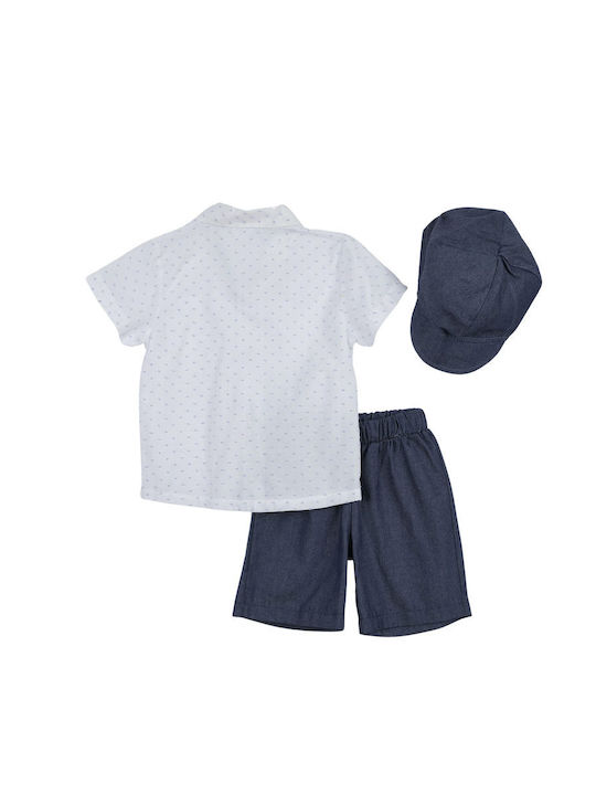 Babylon Kids Set with Shorts Summer 2pcs White