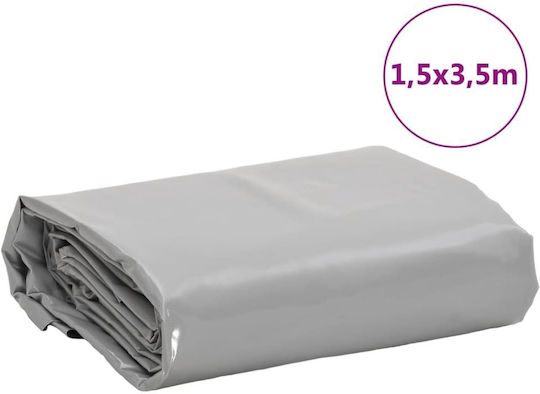 vidaXL Водоустойчив Брезент 650гр/кв.м 3.5x2.5м. Тежък товар Сив