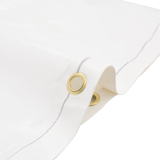 vidaXL Αδιάβροχος Μουσαμάς 650gr/m² 2.5x1μ. Βαρέως Τύπου Λευκός