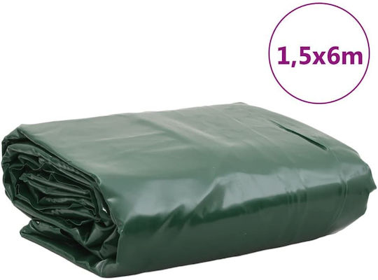 vidaXL Waterproof Tarpaulin 650gr/m² 6x1.5m. Heavy Duty Green