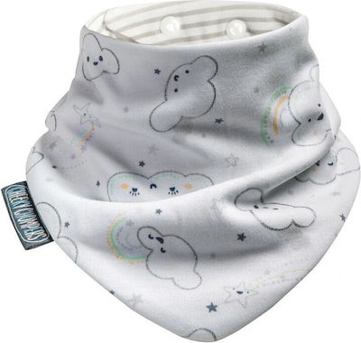 Cheeky Chompers Bandana from 100% Cotton with Button Ecru for 2 m+ 2pcs