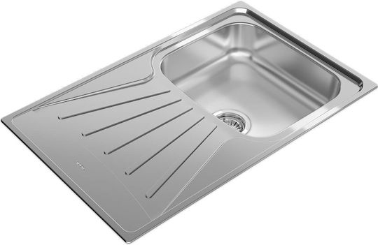 Teka Starbright 45 E-XN 1B 1D 115120037 Drop-In Spüle Rechts Inox Satiniert B86xT50cm Silber