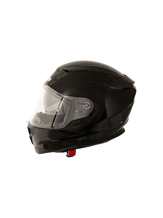 Nova Racing Road Rider Black Gloss Motorradhelm Volles Gesicht ECE 22.06 mit Sonnenblende