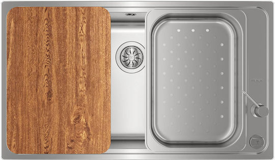 Teka Bahia 1B Plus Ένθετος Νεροχύτης Inox Σατινέ Μ73.6xΠ43.1cm Ασημί
