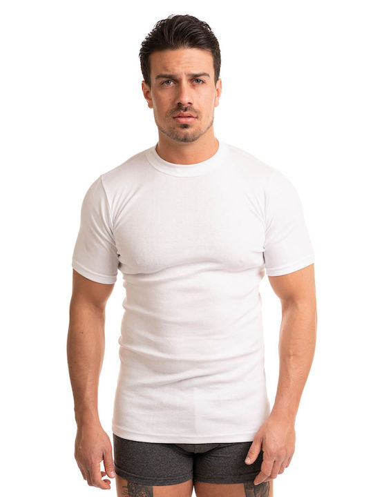 A7010 Men's Undershirts Short-sleeved in White Color 3Pack