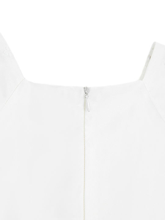 Rochie pentru Copii Mâneca scurta Din tul White