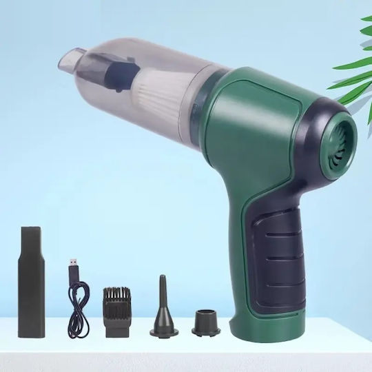Aspirator De Mână Și Suflantă Pentru Mașini 2 În 1 Cu Cablu De Brichetă 12V 120W Verde