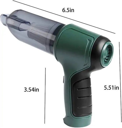 Aspirator De Mână Și Suflantă Pentru Mașini 2 În 1 Cu Cablu De Brichetă 12V 120W Verde