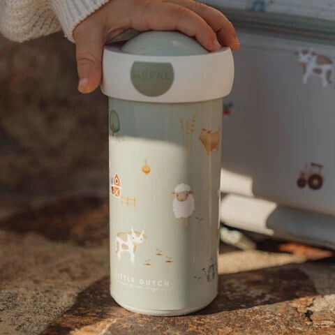Little Dutch Στεγανό Ποτήρι Καπάκι Little Farm 300ml