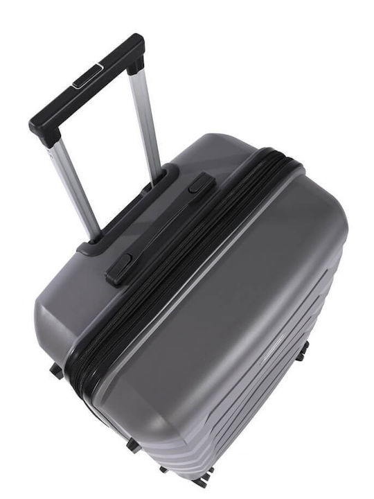 Diplomat Medium The Seagull Collection Medium Travel Suitcase Hard Gray with 4 Wheels Height 66cm