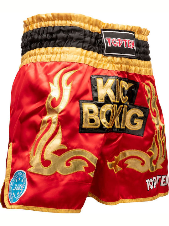 Top Ten Wako Men's Kick/Thai Boxing Shorts Red