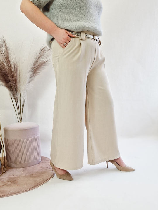 Elegant Beige Ballot Pants Uni