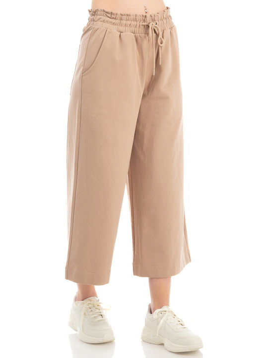 Women Co El Terry Cropped Wide Leg Pant 02112401-15b