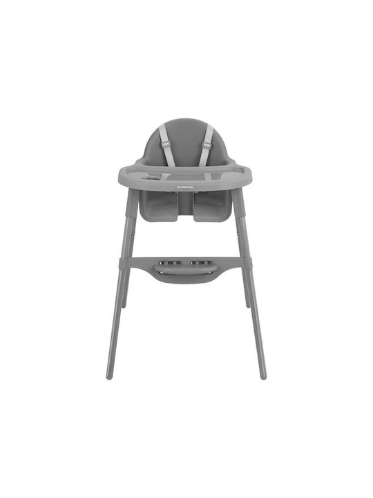 Kikka Boo Jammy Highchair 2 in 1 with Plastic Frame & Plastic Seat Gray