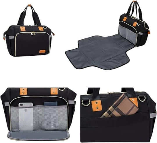 Queen Mother Shoulder/Hand Diaper Bag Black