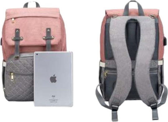 Queen Mother Backpack Diaper Bag Lequeen Gray