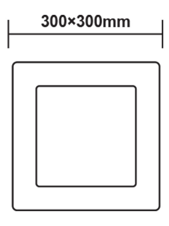Aca Pătrat Panou LED Putere 23W cu Alb Rece Lumini 28.8x28.8cm.