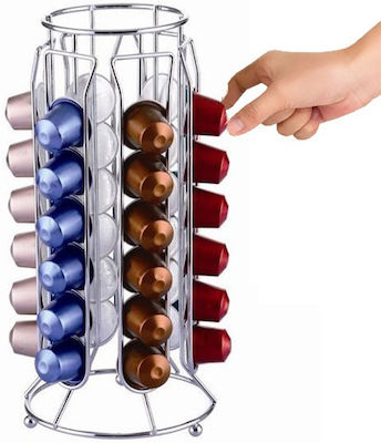 Cheffinger Metal Capsule Holder for 36 Nespresso Pods 26x26x26cm CF-N05