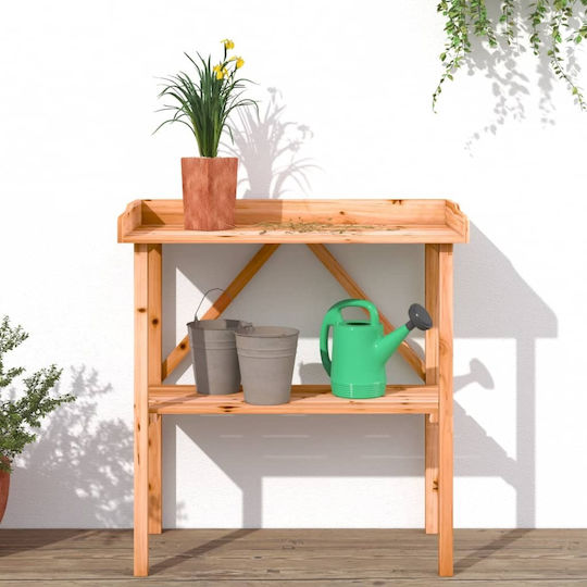 vidaXL Βάση Γλάστρας Ξύλινη Καφέ 78x38x82.5εκ.